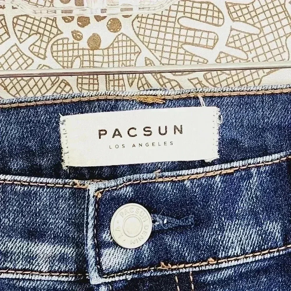 Pacsun Vintage Icon Raw hem High Rise Women's Jeans 30 - Picture 5 of 8